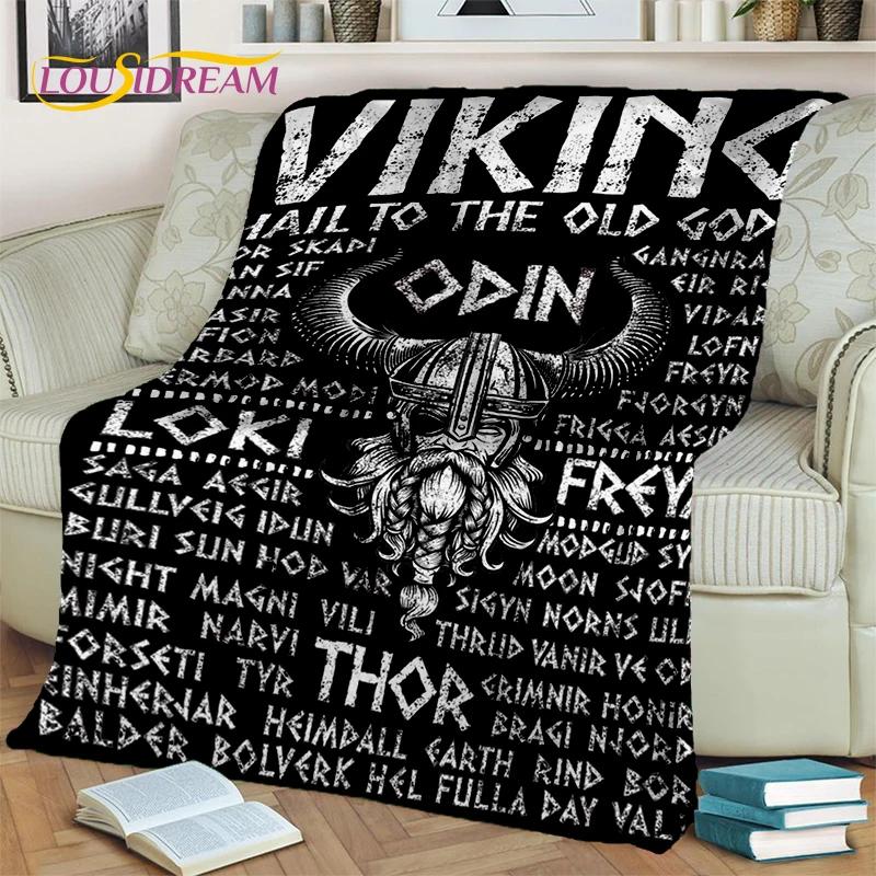 Один Викинги Символ Валькнут Нордический Вальхалла Плед, Мягкий Плед для Дома Спальни Кровати Дивана Пикника Путешествий Офиса Покрытие Ребенок