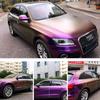 17x1.52M Matte Film Glitter Chameleon Purple Color Change Vinyl Sticker Car Whole Body Vinyl Wrap Matt Stain Decals Sticker Roll