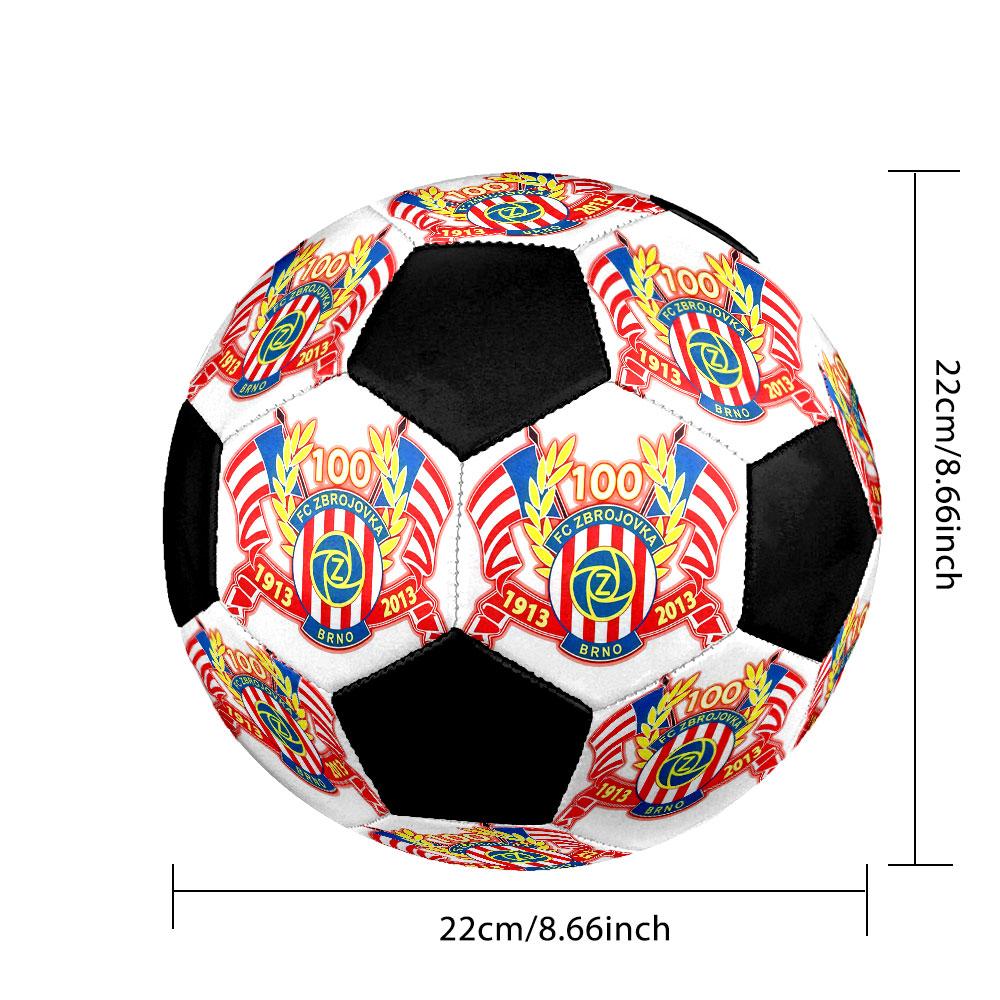 1PC Brno logo size 5 soccer ball PrahaIndoor Soccer Ball Colorful All Ages Machine Stitched PVC Competition Ready Durable High-Bounce