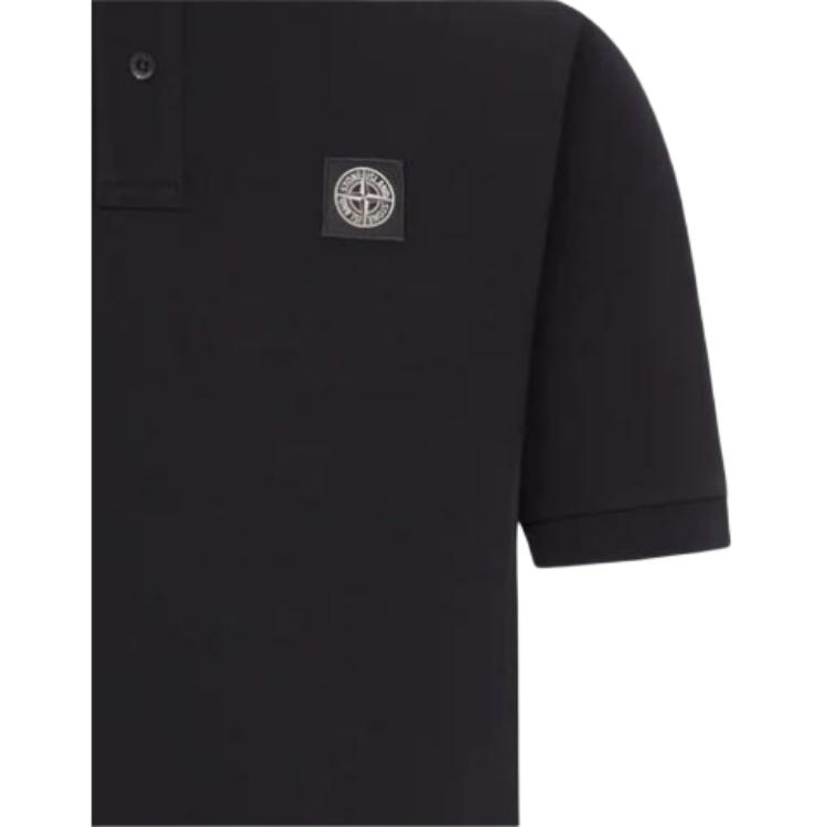 STONE ISLAND Мужская футболка-поло с коротким рукавом, однотонная, с пуговицами с логотипом, топ L1S152200008S0017-V0029