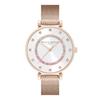 Authorized Retailer: OLIVIA BURTON Women's Watch, Belgrave 32mm, Tea Bar, White & Carnation, Gold Mesh, Ob24000006