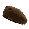 Modern Woolen Beret Hat For Women Winter Large Head English Painter Cap