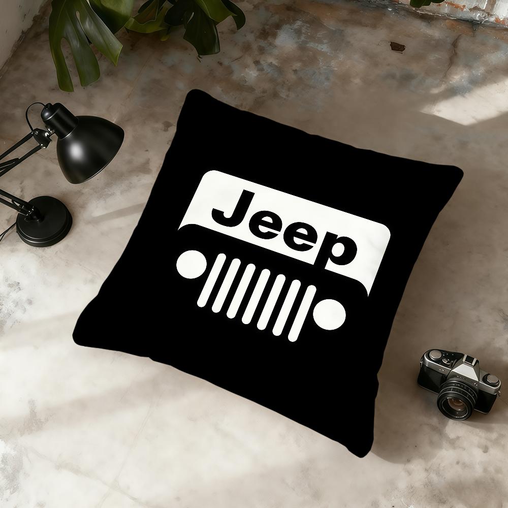 J-Jeep-ES Логотип Крутая Подушка для Автомобиля Наволочка для Дома и Офиса Удобная Нордическая Простота Хит с Молнией Наволочка