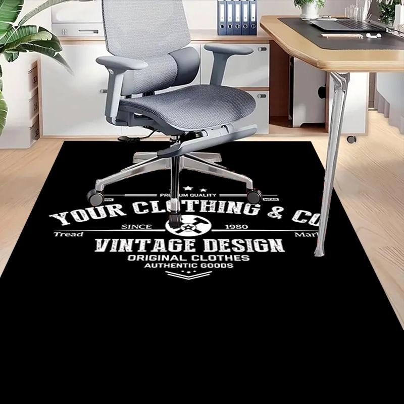 1pc Vintage Clothing Home Office, Durable Polyester Floor Mat with Easy, Office Decor, Urban Style, Nonslip Backing
