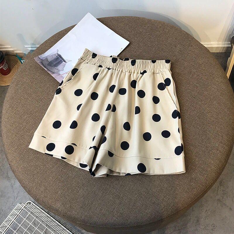 Женские модные летние свободные повседневные шорты, шорты, брюки, элегантные женские повседневные брюки с эластичной резинкой на талии, женские свободные шорты большого размера