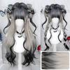 WTB Synthetic Lolita Wig Female Devil Messenger Gray-black Gradient Long Curly Hair With Bangs Christmas Cosplay Party Wig