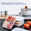 Холодильник Контейнер для хранения продуктов Прозрачный 4 отделения Хорошо герметичный Герметичный разделенный лоток для овощей с крышкой Многоразовый контейнер для хранения продуктов Мясо Фрукты