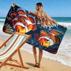 Clownfish and Coral Design Beach Towel Beach towel quick-drying for travel outdoor sports jogging beach and swimming