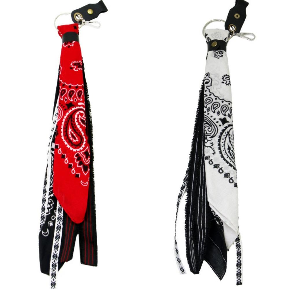 Universal Motorcycle Handlebar Square Towel Personality Retro Tassel Decoration Sport Bike