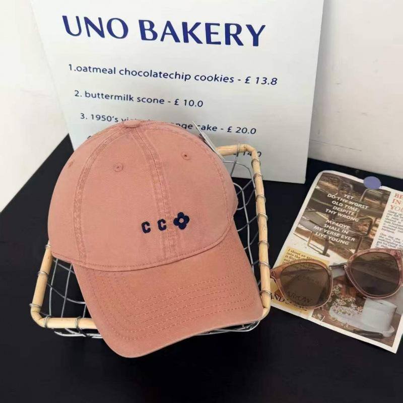 Pink baseball cap women's summer sunscreen cc trendy brand shows a small face, new soft top big head circumference cap