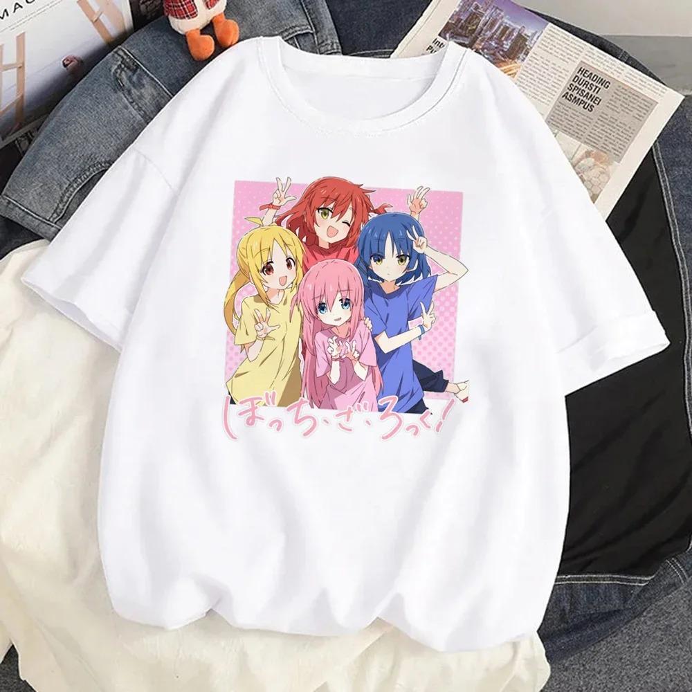 New Anime BOCCHI THE ROCK! Hitori Bocchi T-Shirt Women's Fun T-Shirt Kawaii Cartoon Unisex T-Shirt Gothic Y2k Women's Clothing