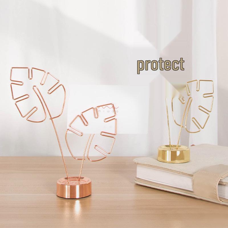 Держатель для фото и карточек в виде листа монстеры, настольное украшение