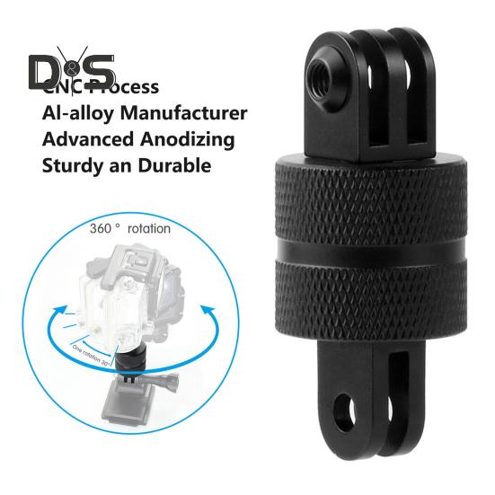 Vertical Stand Extension Arm Aluminum 360-Degree Rotation Camera Mount Vertical Metal Swivel Tripod Adapter for Gopro Hero12/11