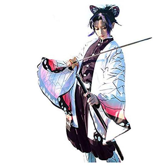 СДЕЛАЙТЕ ВЕСЕЛУЮЩИМИ Костюм для косплея Shinobu Kocho, набор из 7 предметов (Синобу Кочо, С)