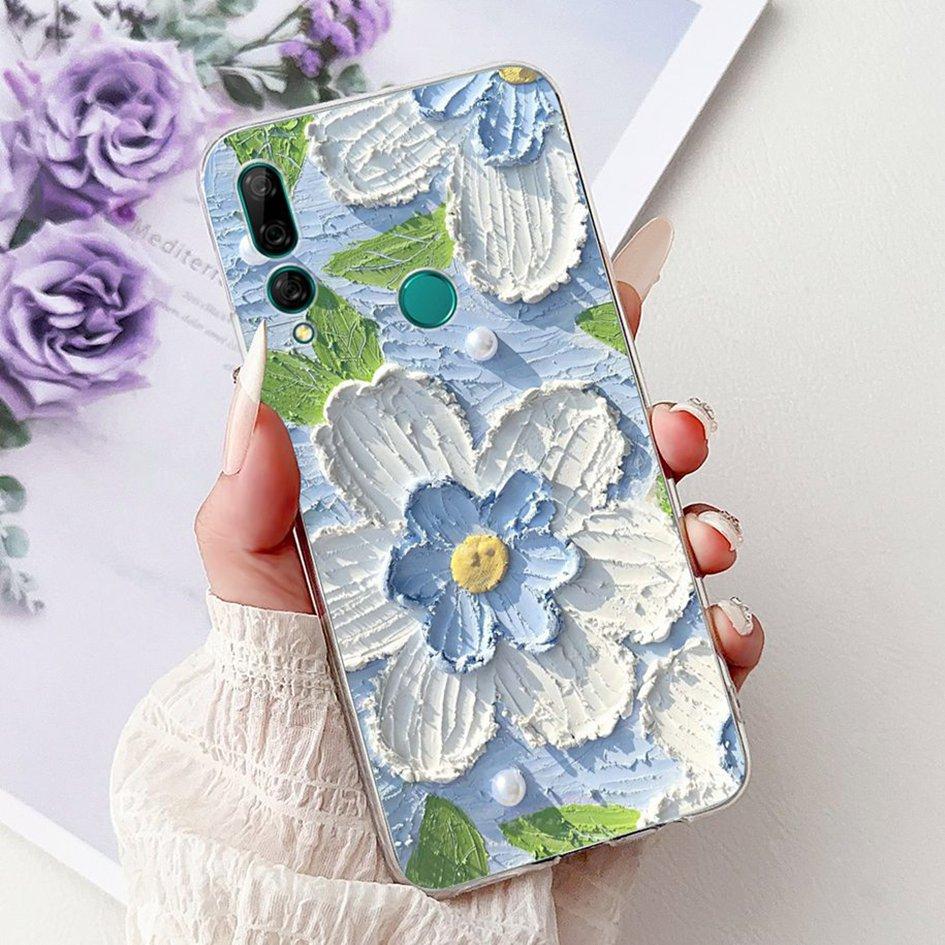 Чехол для Huawei Y9 Prime 2019 STK-L21 STK-L22 STK-LX3 Чехол Популярный Цветок Мягкий ТПУ Чехол для Телефона Для Huawei P Smart Z Y9 2019 Capa