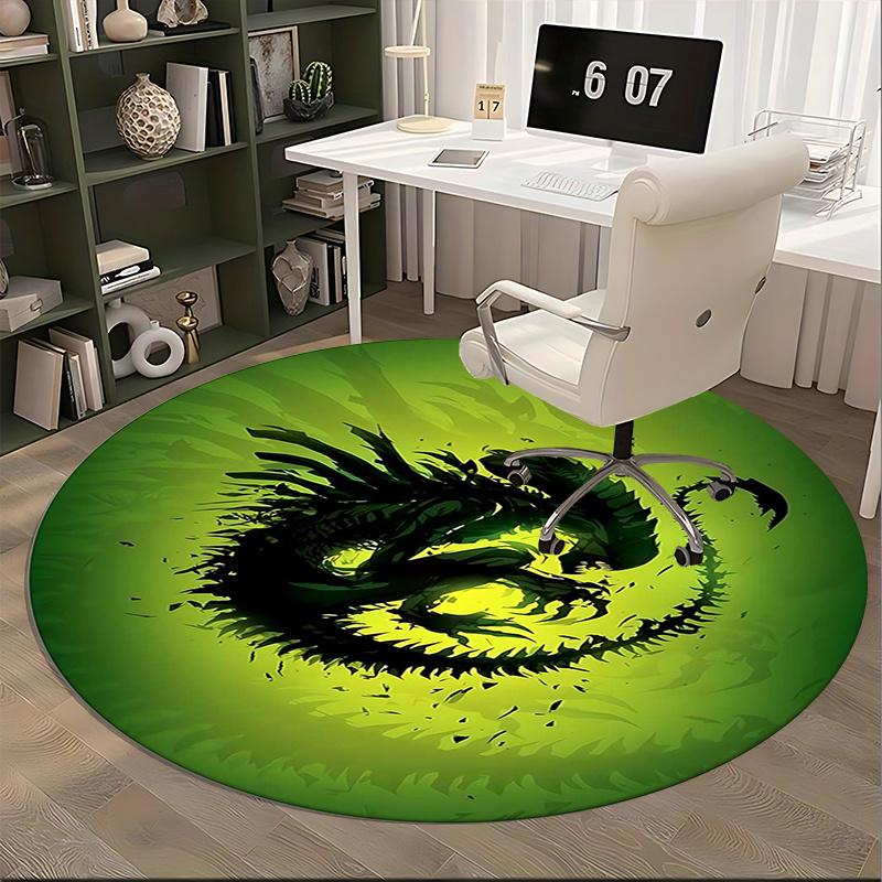 Alien Xenomorph,Skull Mountain Chair mat Round Rug Office carpet, Non slip, Suitable for Living Rooms, Bedrooms,Decor1205848a
