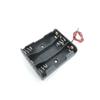 10 шт./лот 2pin черный пластик 3 слота AA 3x1.5v 4.5v батарейный ящик для хранения чехол DIY батарейный контейнер с проводом