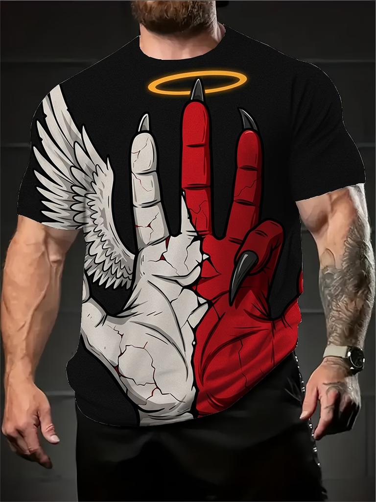 Funny Coffee Chicken T-shirt Men 3D Cartoon Rooster Print Short Sleeve Casual Summer Tops Men's Clothes