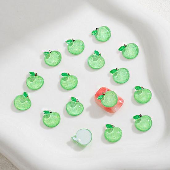 50 шт. подвески для дизайна ногтей из фруктовой смолы подвески для дизайна ногтей Kawaii вишня клубника лимон арбуз виноград персик DIY аксессуары для поделок