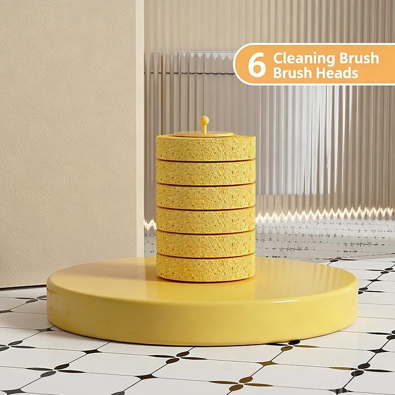 Disposable Toilet Brush Kit with Removable Heads for Bathroom Germ-Free and Efficient Strain-Free Cleaning