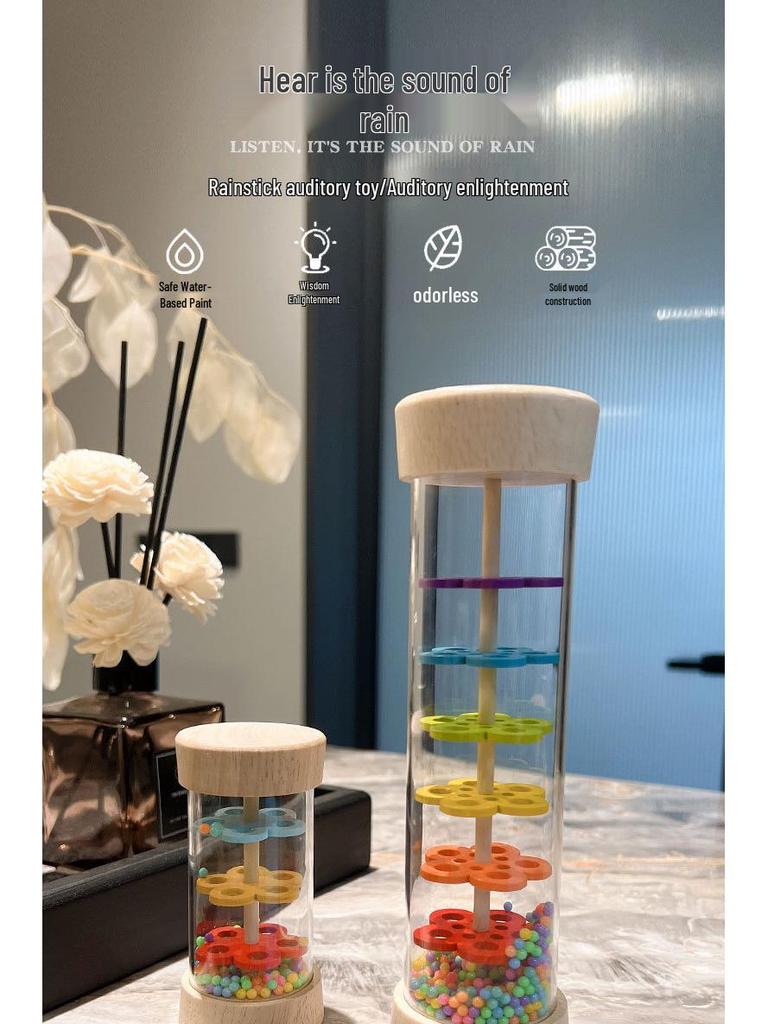 Деревянная дождевая палка для детской музыки и развития координации Монтессори игрушка