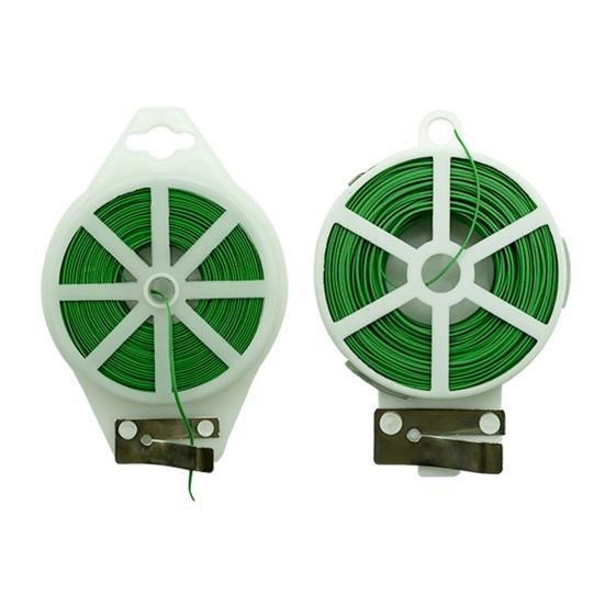 Садовая витая проволока с встроенным резаком, нержавеющая, с зеленым покрытием, для садоводства, гибкая, многоразовая, подвязки для поддержки помидоров, для помещений