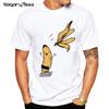 Casual Funny T-Shirt Men Naked Banana Cartoon Print Short Sleeve O-Neck T Shirt Homme Top