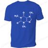 Science T Shirt Mens Funny Caffeine Molecule Gamer Geek Funny Tee Men's Summer Clothing Short Sleeve T-shirt Top Casual Tees