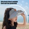 Детская шляпа со встроенным вентилятором в мультяшном стиле, с большими полями, устойчивая к ультрафиолетовому излучению, с регулируемой скоростью ветра