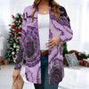 Women's Soft flowing marbled wash 3D Print Long Sleeve Open Front Cardigan, Casual Loose Fit Lightweight Street Style Outerwear