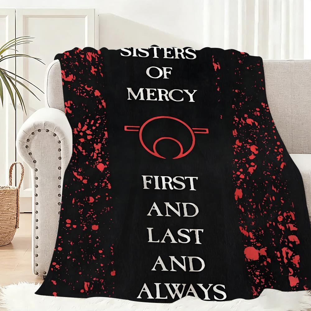 Плед The Sisters of Mercy, легкий, 240 г, фланелевый, мягкий, приятный для кожи, для летнего охлаждения