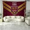 QLD Maroons Wall Tapestry Aesthetic Wall Hanging Printed Fabric Blanket Decorative Tapestries for Bedroom Living Room Home Decor