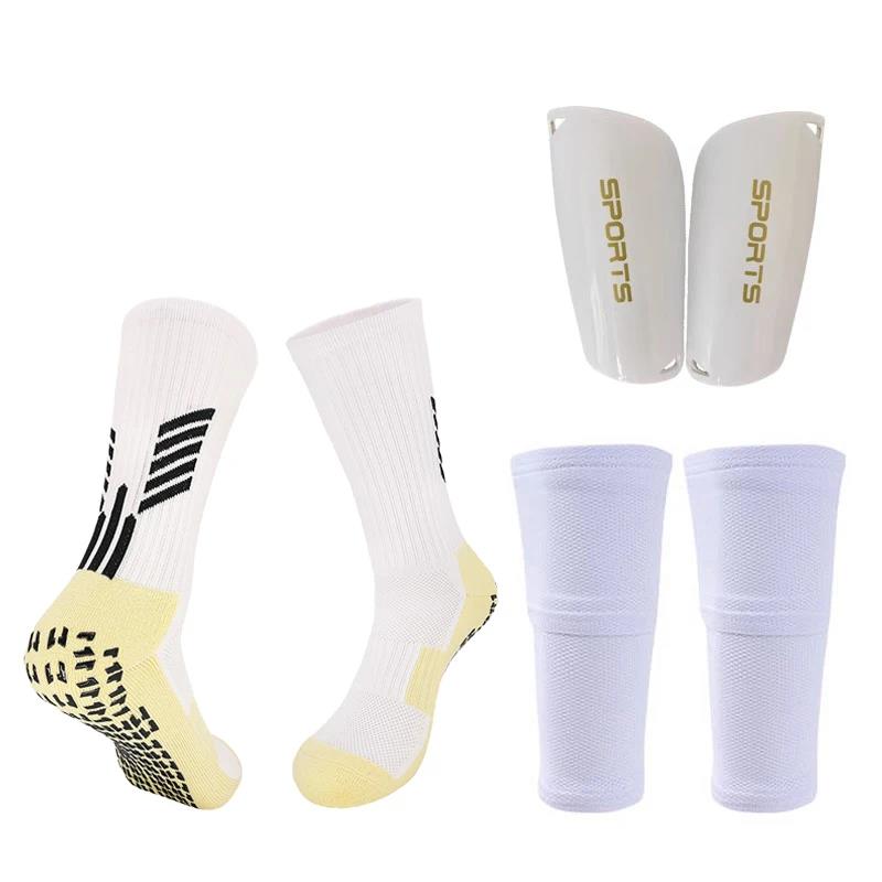 Football Equipment Adults Kids Soccer Shin Guards With Pocket Cover Calf Sleeve Nop Slip Soccer Sock With Football Leg Guards 1