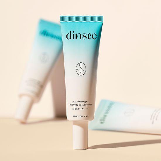 dinsee Premium Vegan Blue Tone Up Sunscreen SPF50+ PA++++50ml