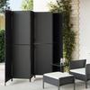 VidaXL Room Divider 6 Panels Black Woven Resin 365352
