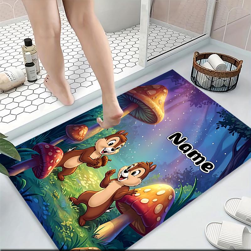 Custom Name "Adventurous Forest Friends" Carpet Rug Customizable Soft Washable Anti-Slip Home Living Room Sofa Mats Personalized Rug. 0909389