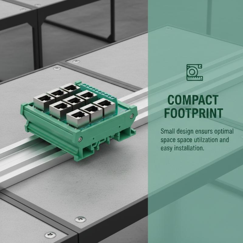 Разъем RJ45 клеммный блок для порта Ethernet с 9 винтовыми клеммами, конструкция для крепления на DIN-рейку