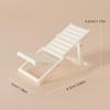 1 12 Mini Wooden Foldable Beach Chair Dollhouse Deck Chair Model Furniture for Kids DIY Backyard Scene Set