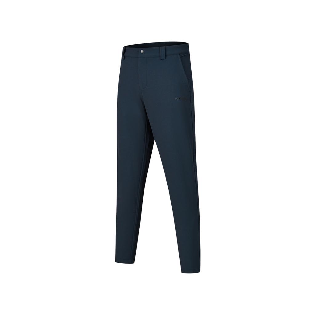 SAUCONY Urban Commuting Series Minimalist Woven Mid-Rise Zipper Thick Knit Sports Pants Men Pants Black SC2240054A-BK01