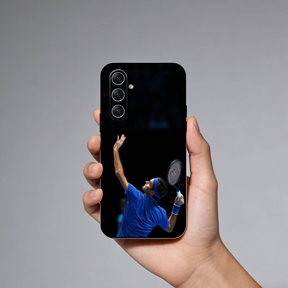 R-Roger Federer The King of Tennis Phone Case For Samsung Galaxy A73,A72,A71,A70,A52,A51 Others Soft Black Cover