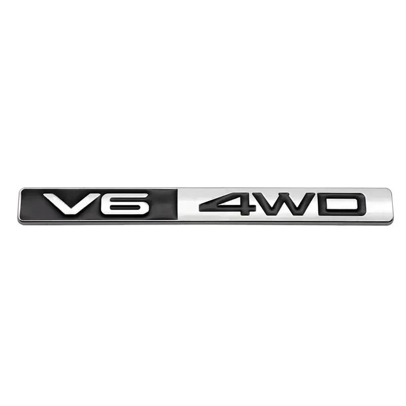 3D металлический логотип V6 4WD наклейка на автомобиль задний багажник крыло эмблема значок наклейки для HIGHLANDER COROLLA RAV4 Camry CROWN PRIUS REIZ