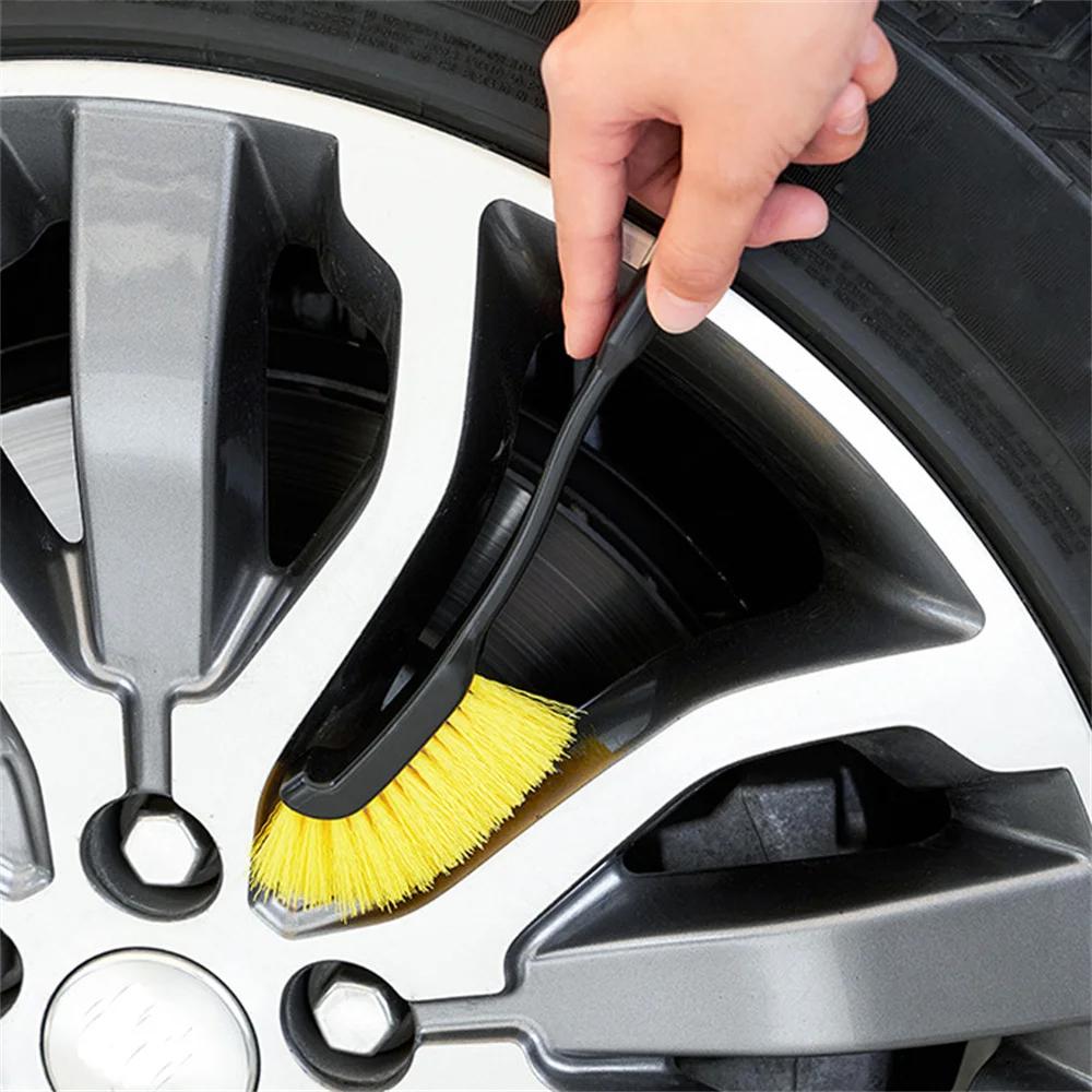 Щетка для детализации обода автомобильного колеса, щетка для мойки колес грузовика, внедорожника, щетки для очистки деталей с пластиковой ручкой, инструменты для очистки автомойки
