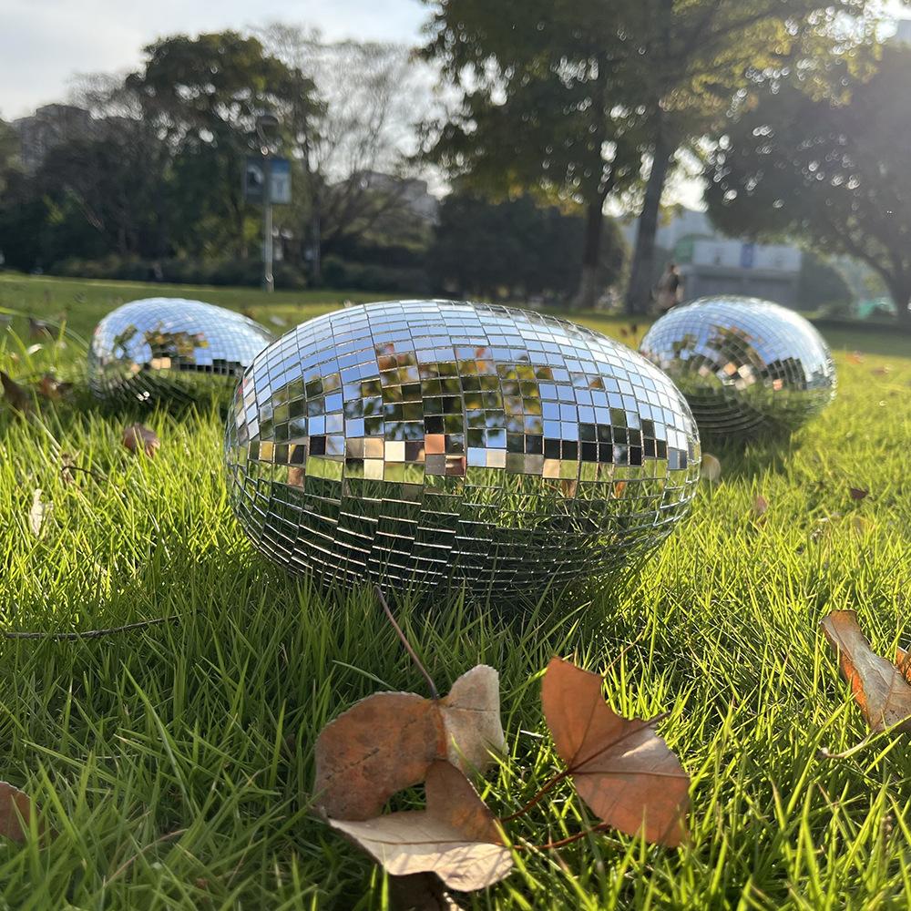 WTEMPO Винтажное зеркало Овальный шар Пасхальное декоративное яйцо Свадьба Лазер Диско Светоотражающий шар Дискотека KTV Реквизит для фотосъемки