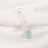 Украшения ручной работы из драгоценных камней Aqua Chalcedony, кулон из стерлингового серебра 925 пробы, уникальный дизайн, для женщин