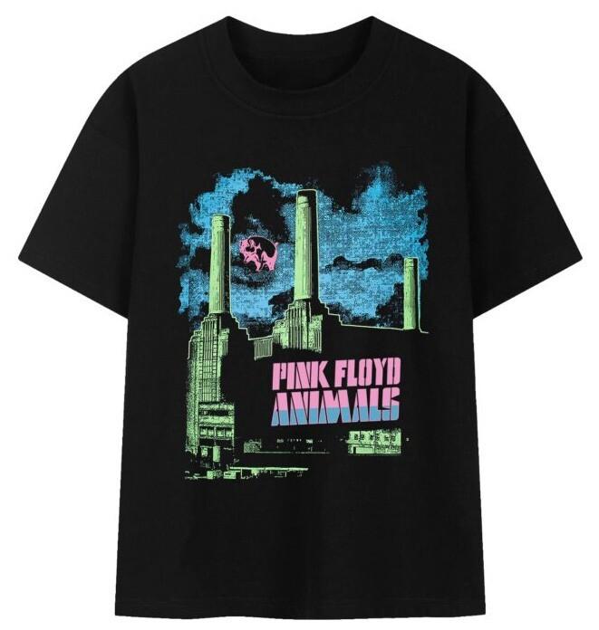 Футболка Pink Floyd Animals Летающая свинья на электростанции Баттерси Лондон, S-5XL Унисекс футболка