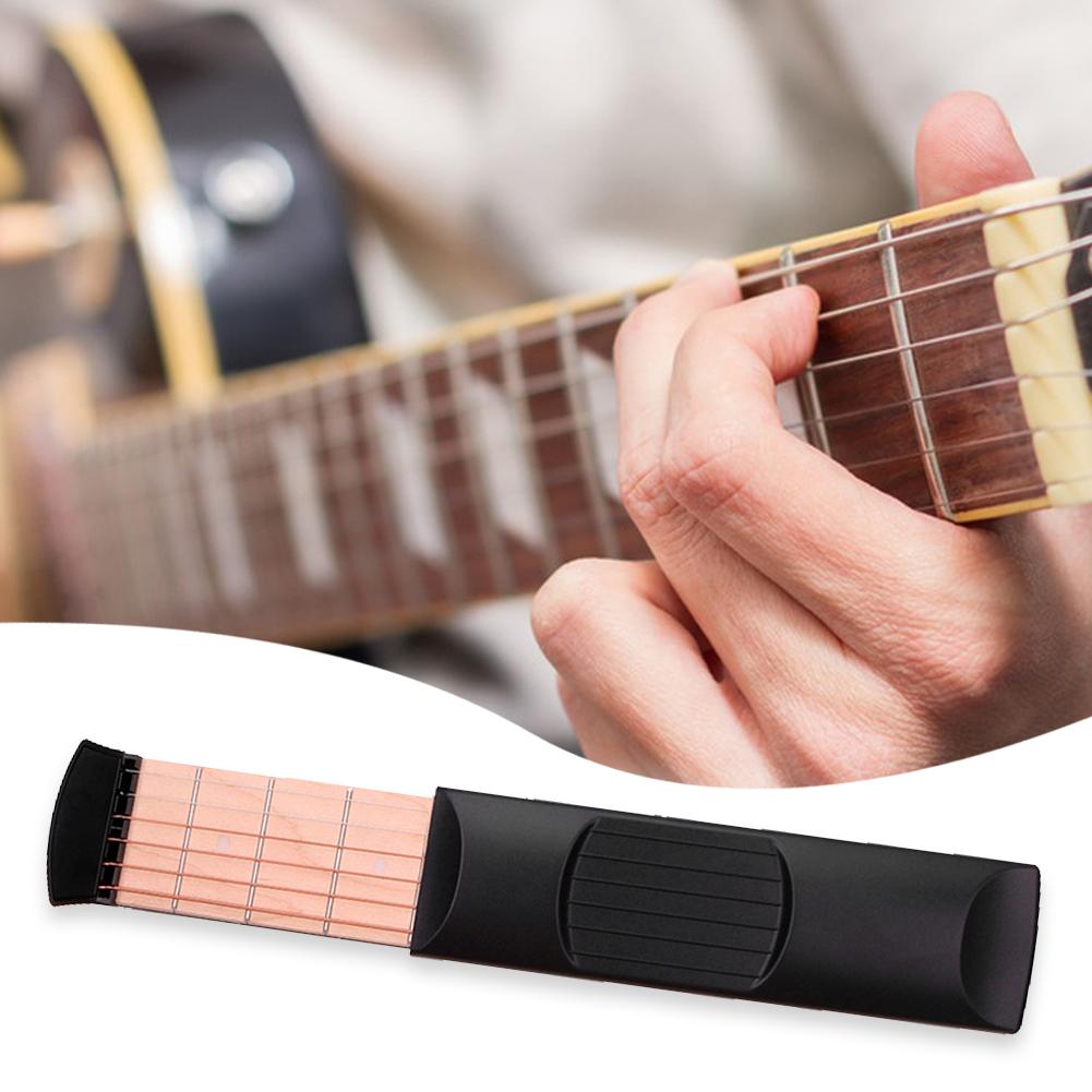 4/6 Fret Portable Pocket Guitar Neck Chord Trainer Wooden Guitar Practice Tool Guitar Chord Trainer for Beginners