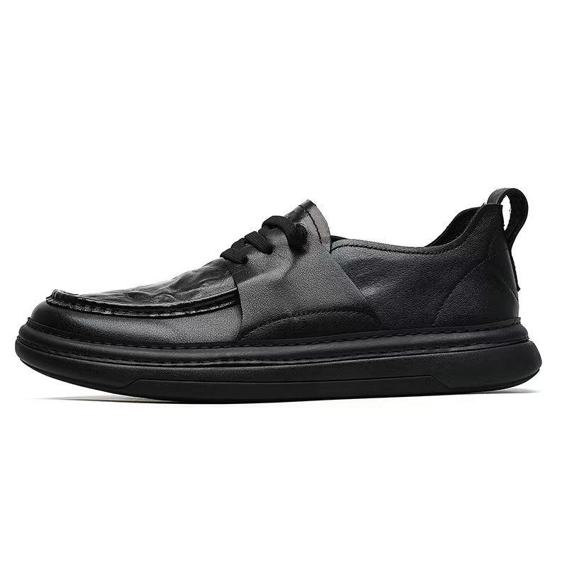 Fashion Retro Cow Leather Loafers for Men Fashion Soft-soled Spring Autumn Casual Men's Luxury Shoes Designer Light Board Shoes Male