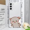 Милый мультяшный кот пара Чехол для телефона для Samsung Galaxy S23 FE S22 Plus S21 S24 S25 Ultra Прозрачный Мягкий Чехол Любовники Пары Funda