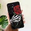 Мягкий чехол с рисунком «Скелетная рука и роза» в готическом стиле для Samsung Galaxy S21 S22 S23 S24 S25 Ultra S9 S10 Plus S20 FE S24 FE
