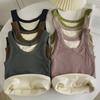 Women's Thermal Vest Autumn and Winter Velvet Thickened Heating Bottoming Top